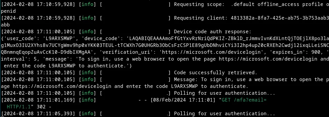 First Device Code Phishing SquarePhish picture