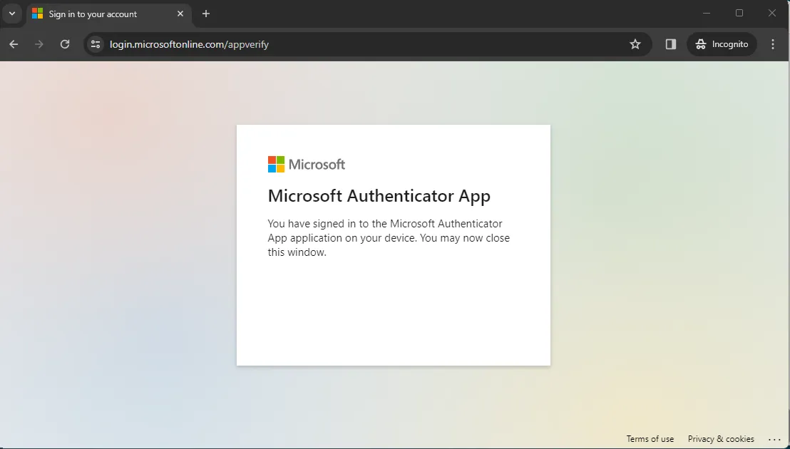 Fifth Device Code Phishing Website Image